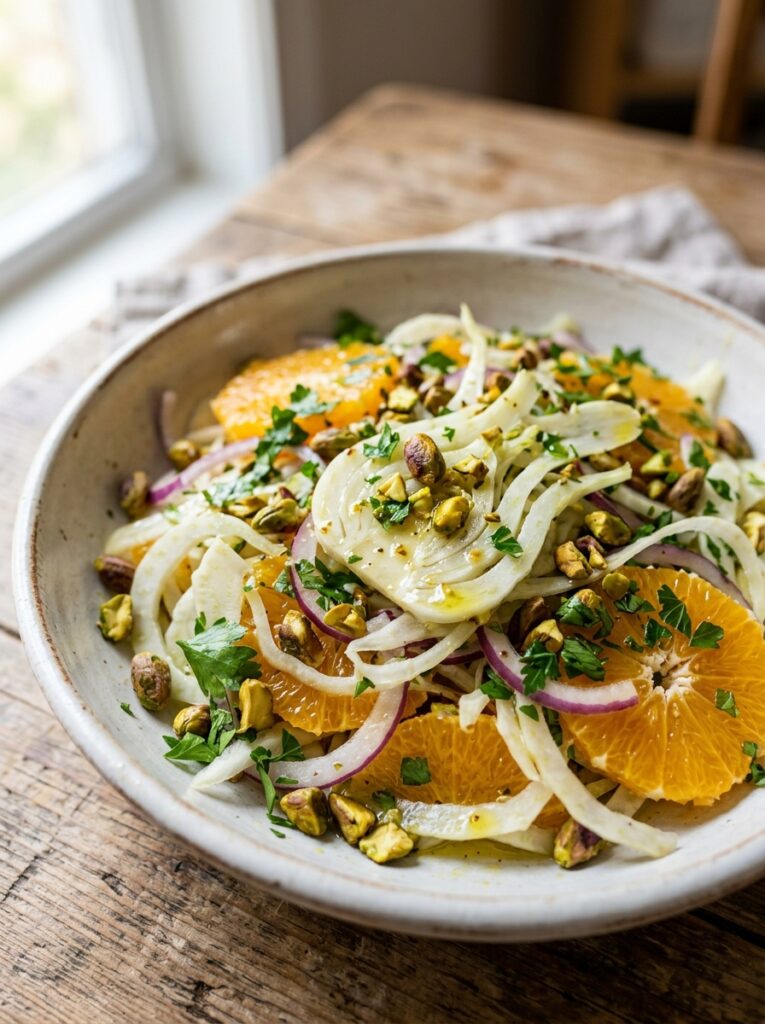 Mediterranean Shaved Fennel Orange Salad with Pistachios Recipe: A Fresh, Vibrant Dish 12 Fennel orange salad with pistachios 202605081243