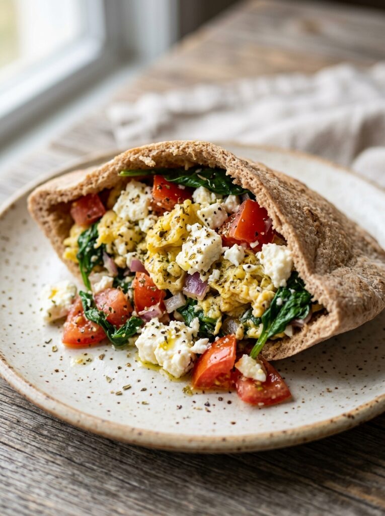 Feta egg breakfast pita recipe 202605161246
