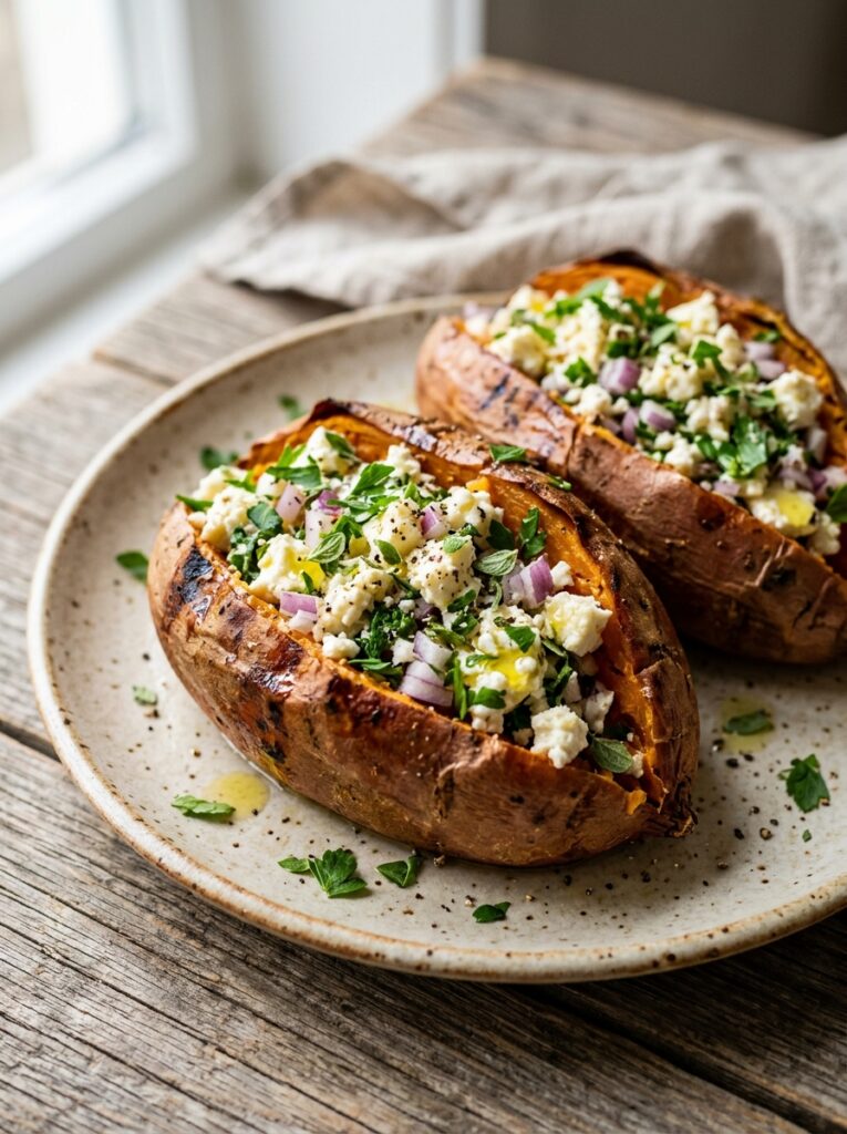 Feta stuffed sweet potatoes recipe 202605082018