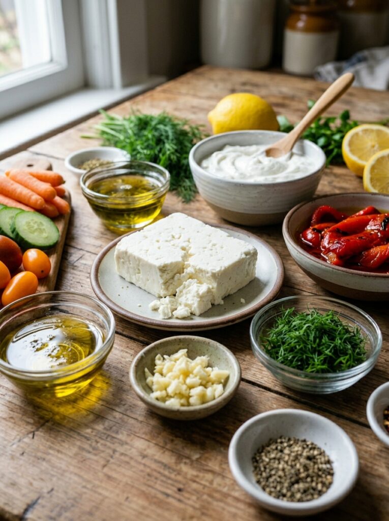 Feta yogurt dip ingredients arra… 202605221835