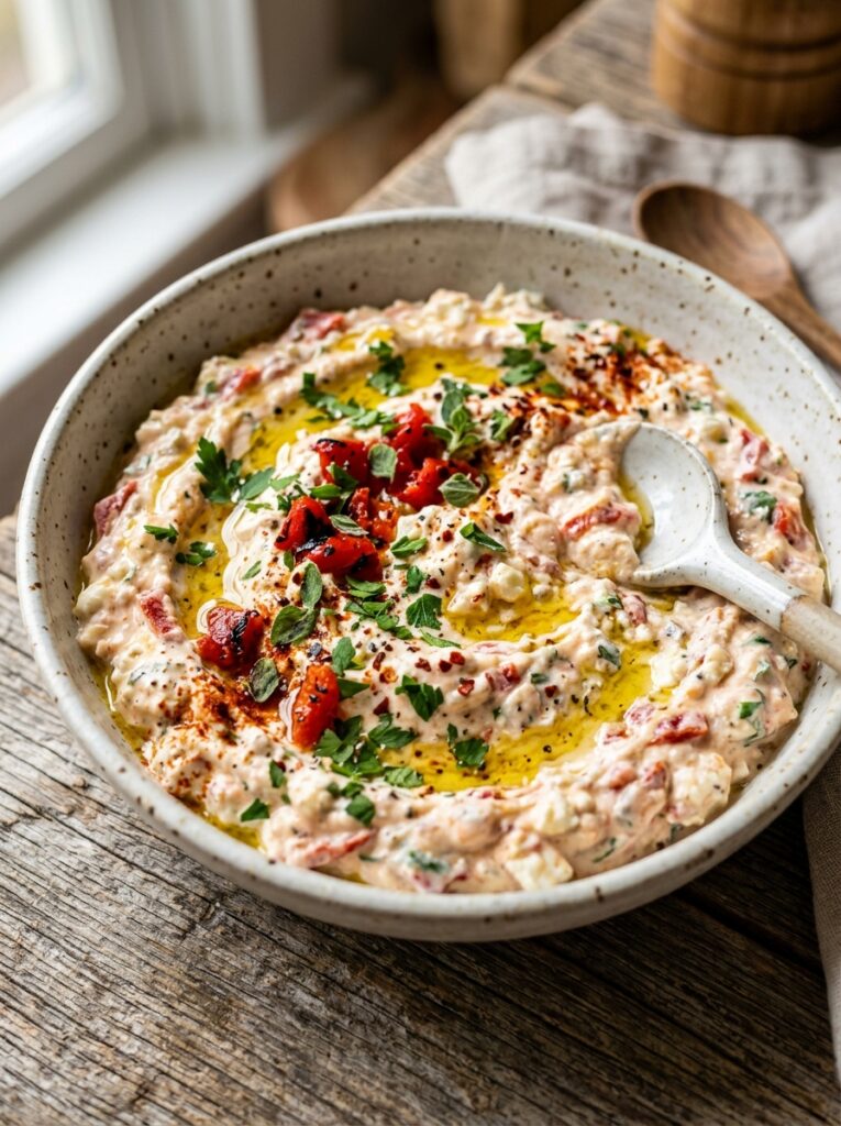 Feta yogurt dip with peppers 202605221832