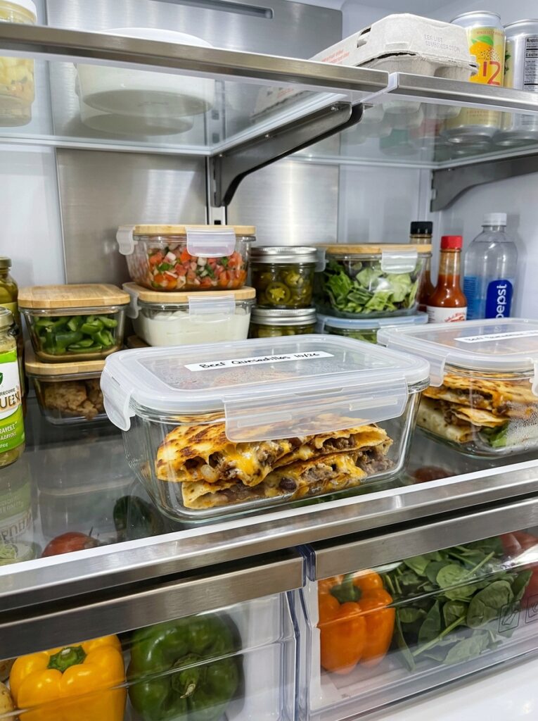 Food storage cheesy quesadillas … 202606121430
