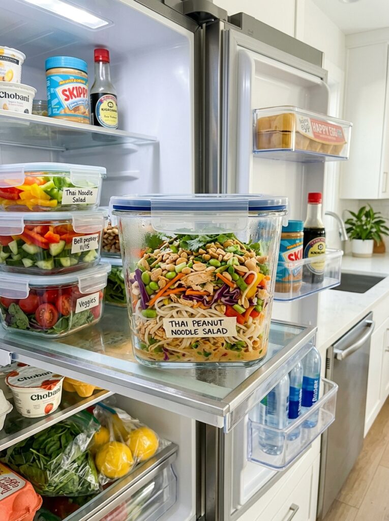 Thai Peanut Noodle Salad Crunchy 16 Food storage containers Thai salad 202606091731