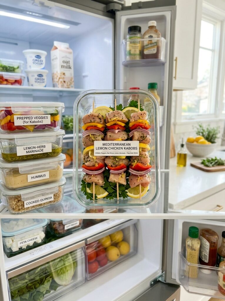 Mediterranean Lemon Chicken Kabobs with Red Onion and Peppers Recipe: Easy Grilling Guide 16 Food storage containers chicken … 202605301922
