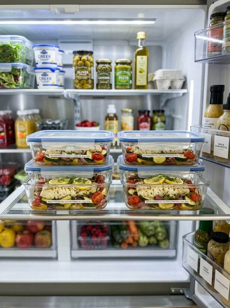 Mediterranean Cod Foil Packets with Zucchini and Tomatoes Recipe 16 Food storage containers cod recipe 202605101318