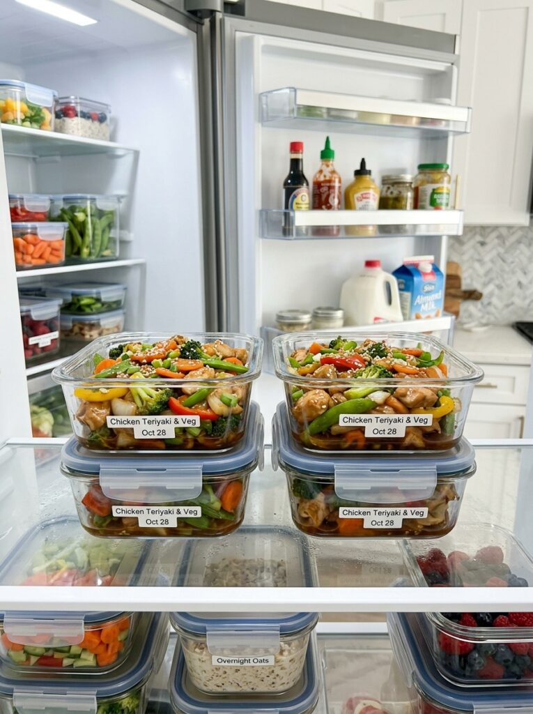 Easy chicken teriyaki stir fry vegetable 16 Food storage containers fridge o… 202606111632