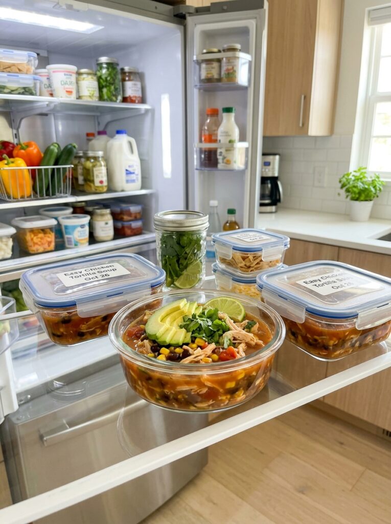 Easy Chicken Tortilla Soup Avocado Recipe 16 Food storage containers fridge o… 202606121443