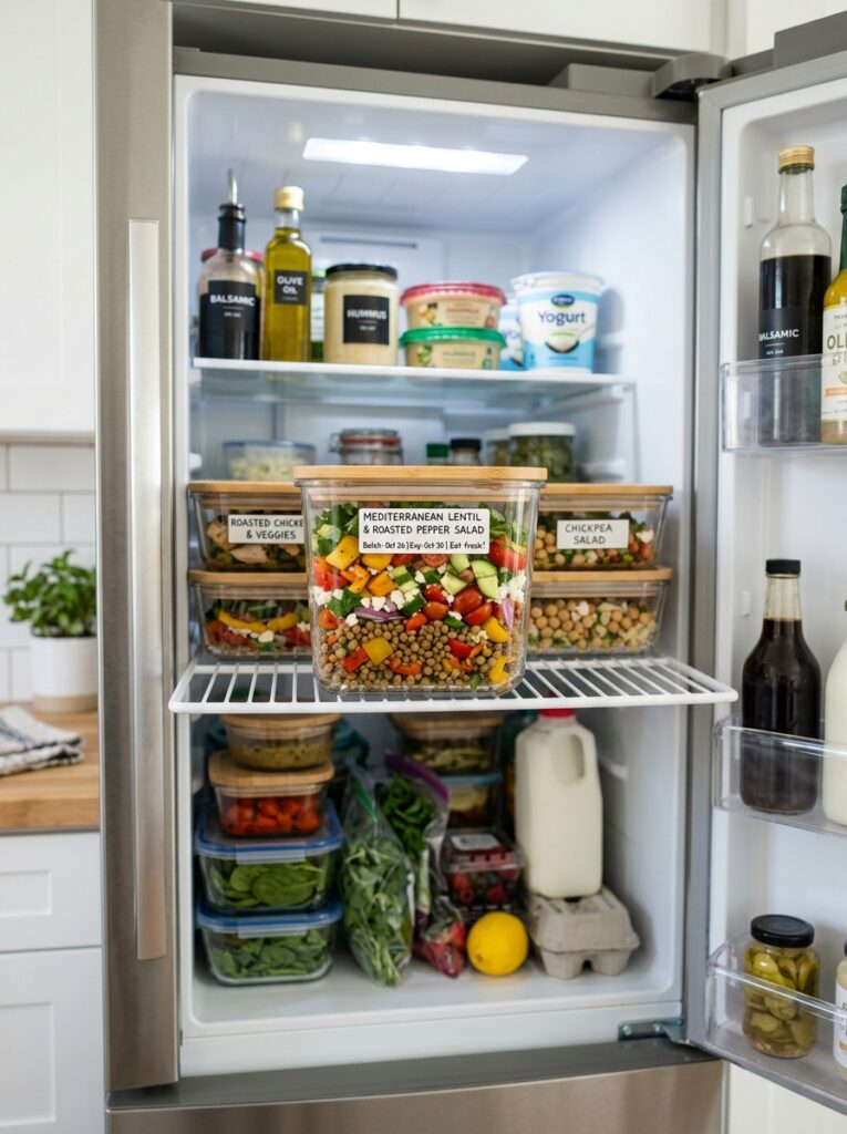 mediterranean lentil roasted pepper salad recipe 16 Food storage containers lentil s… 202605091941