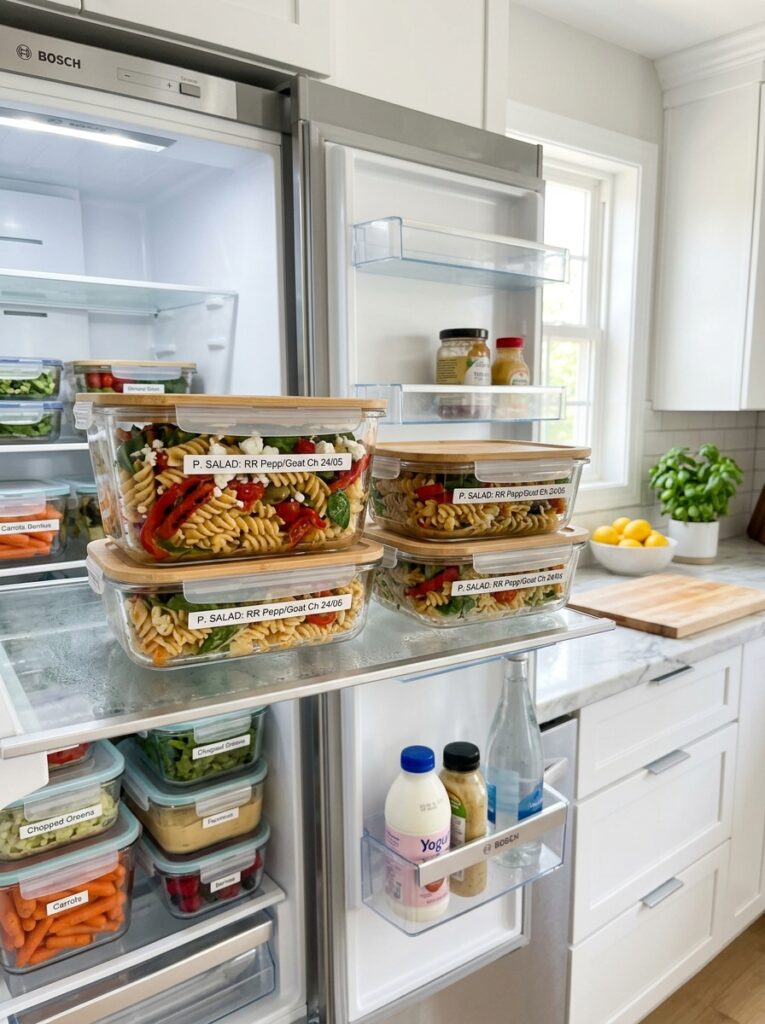 Roasted Red Pepper and Goat Cheese Pasta Salad 16 Food storage containers pasta salad 202606031839