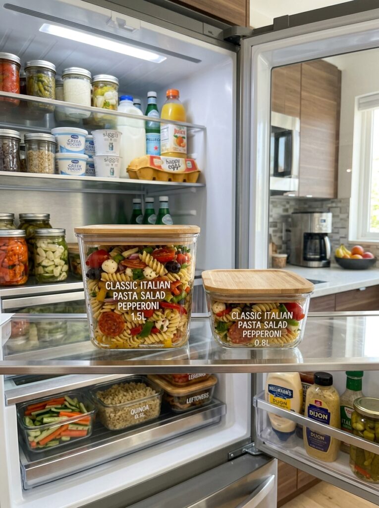 Classic Italian Pasta Salad Pepperoni 16 Food storage containers pasta salad 202606091719