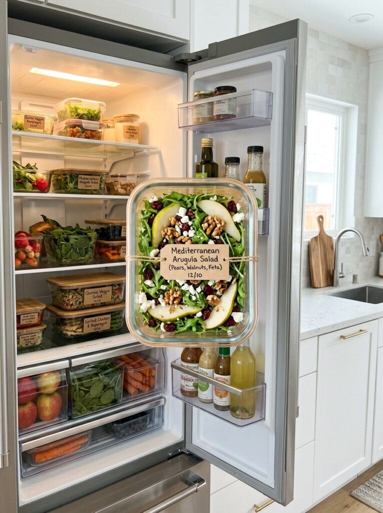 Mediterranean Arugula Pear Walnut Feta Salad Recipe 16 Food storage containers salad re… 202605032210