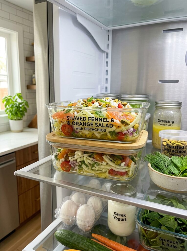 Mediterranean Shaved Fennel Orange Salad with Pistachios Recipe: A Fresh, Vibrant Dish 16 Food storage containers salad re… 202605081244