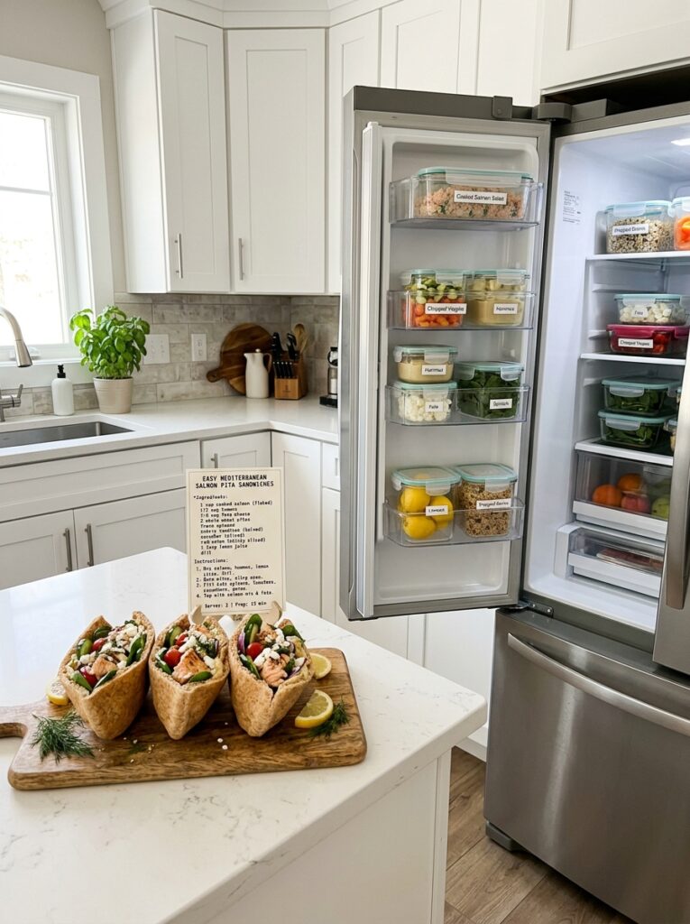 Food storage containers salmon pita 202605221905