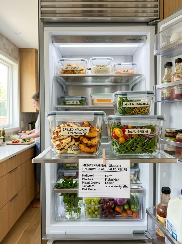 Food storage containers with salad 202605081227