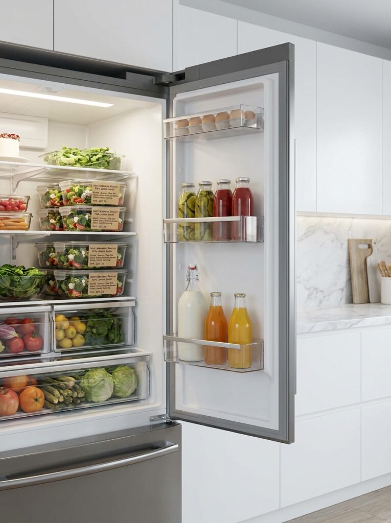 Food storage containers with salad 202605131735
