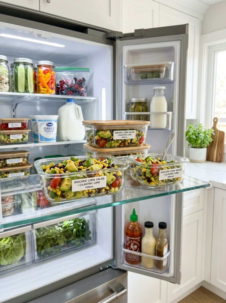Food storage containers with salad 202606091727