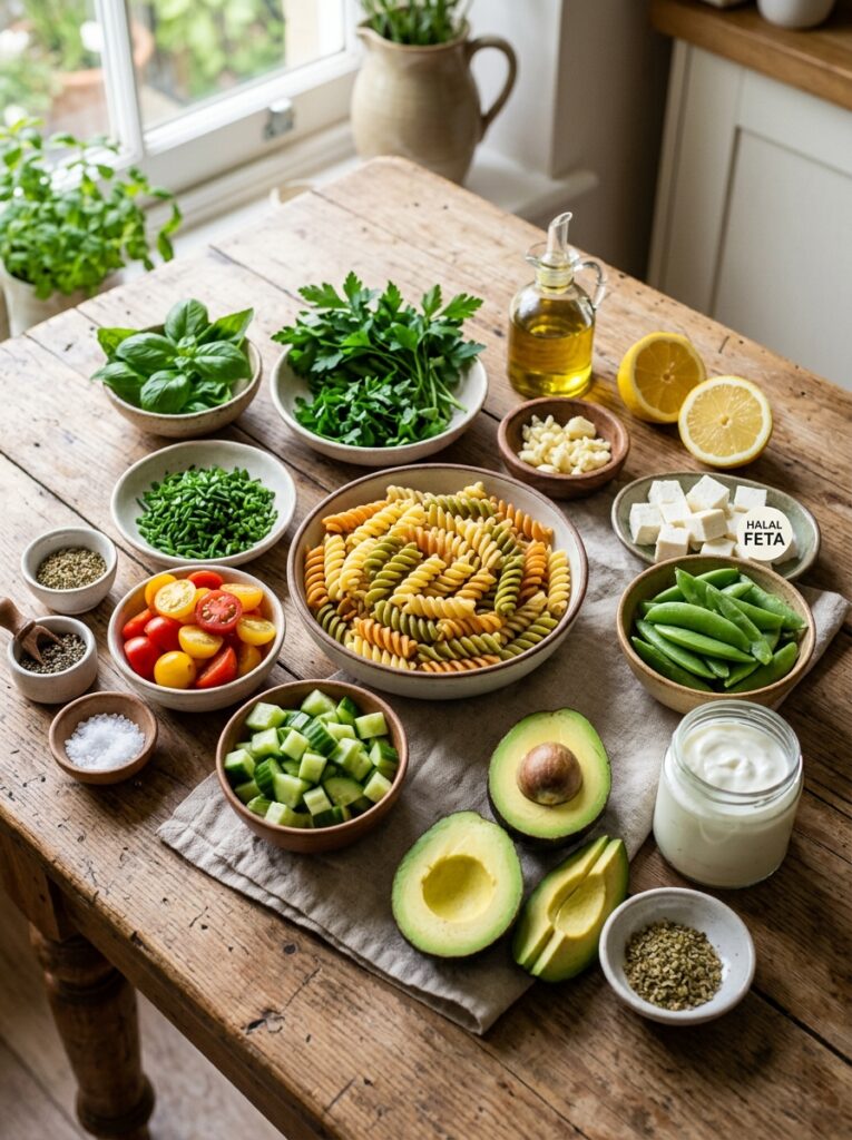 Green goddess dressing summer pasta salad 13 Fresh ingredients for pasta salad 202606041748