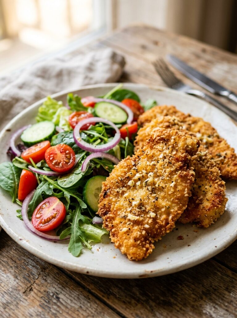 Mediterranean Garlic Parmesan Chicken Cutlets with Salad Recipe 17 Garlic parmesan chicken cutlets … 202605251443