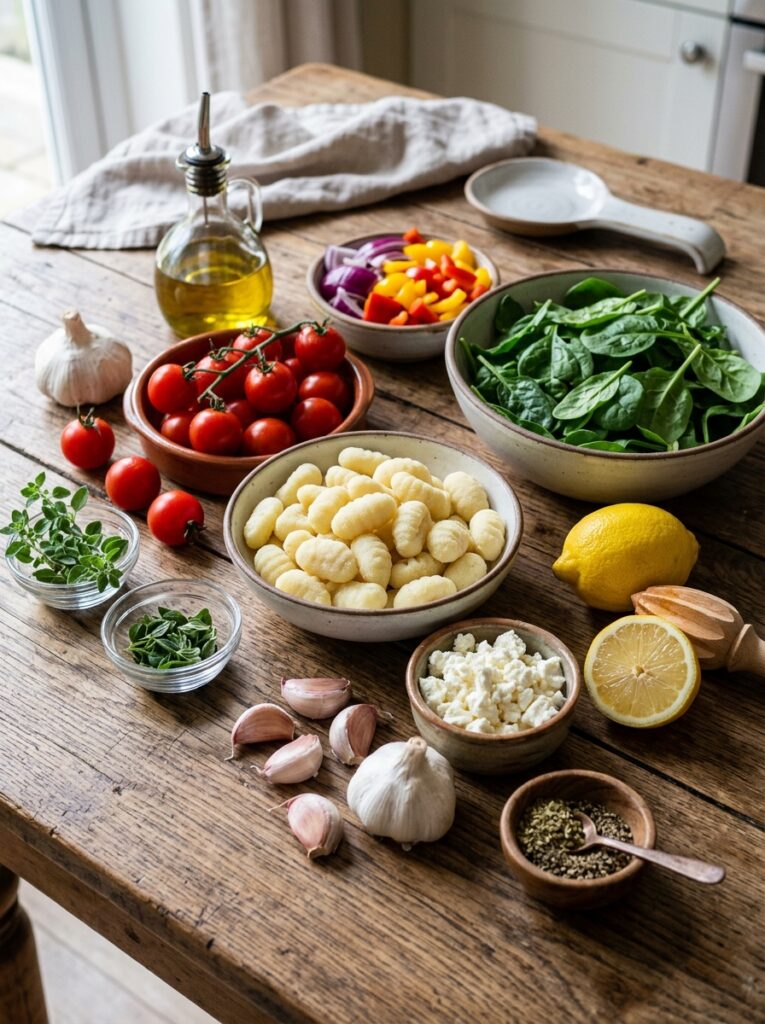 Gnocchi ingredients arranged on … 202605161422