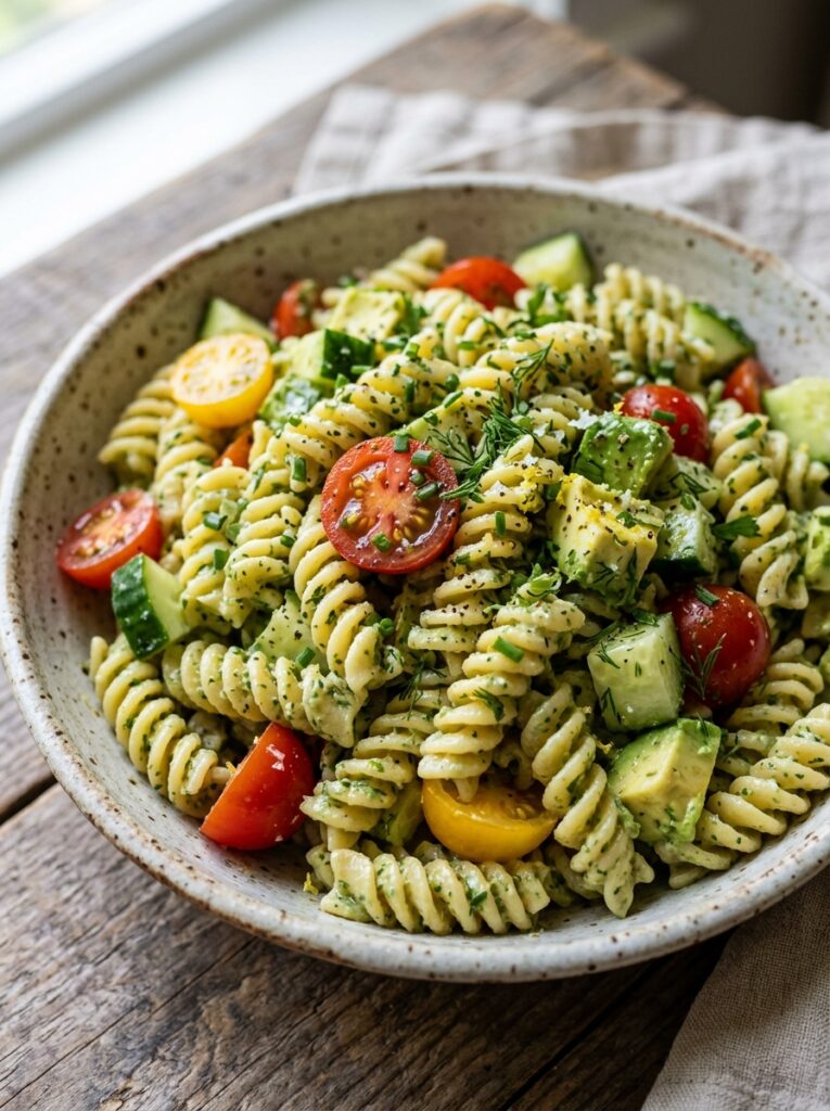 Green goddess dressing summer pasta salad 12 Green goddess pasta salad 202606041747