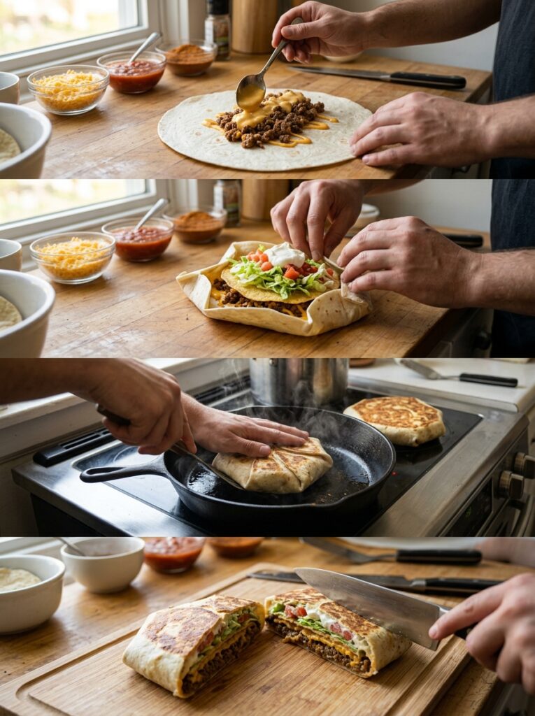 Homemade crunchwrap supreme taco bell 14 Homemade crunchwrap supreme cook… 202606121434