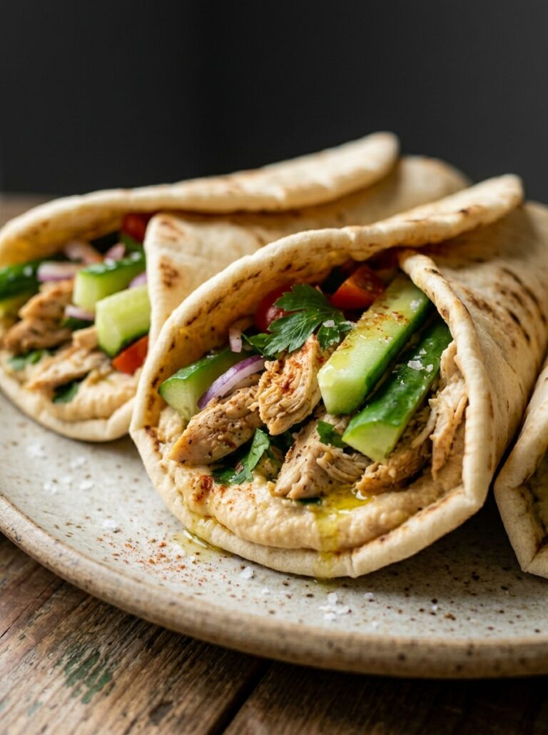 Mediterranean Hummus Chicken Wraps with Crunchy Cucumbers Recipe 17 Hummus chicken wraps with cucumbers 202605110039