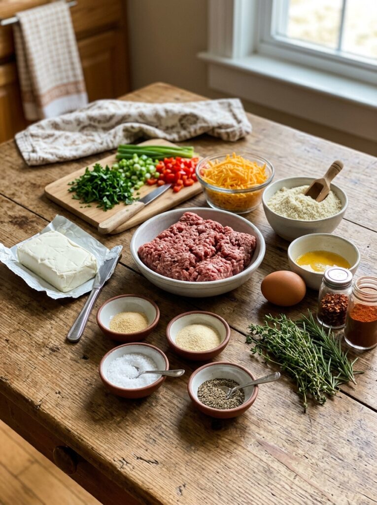 Keto Cream Cheese Sausage Balls Recipe 13 Ingredients for Keto sausage balls 202606081727