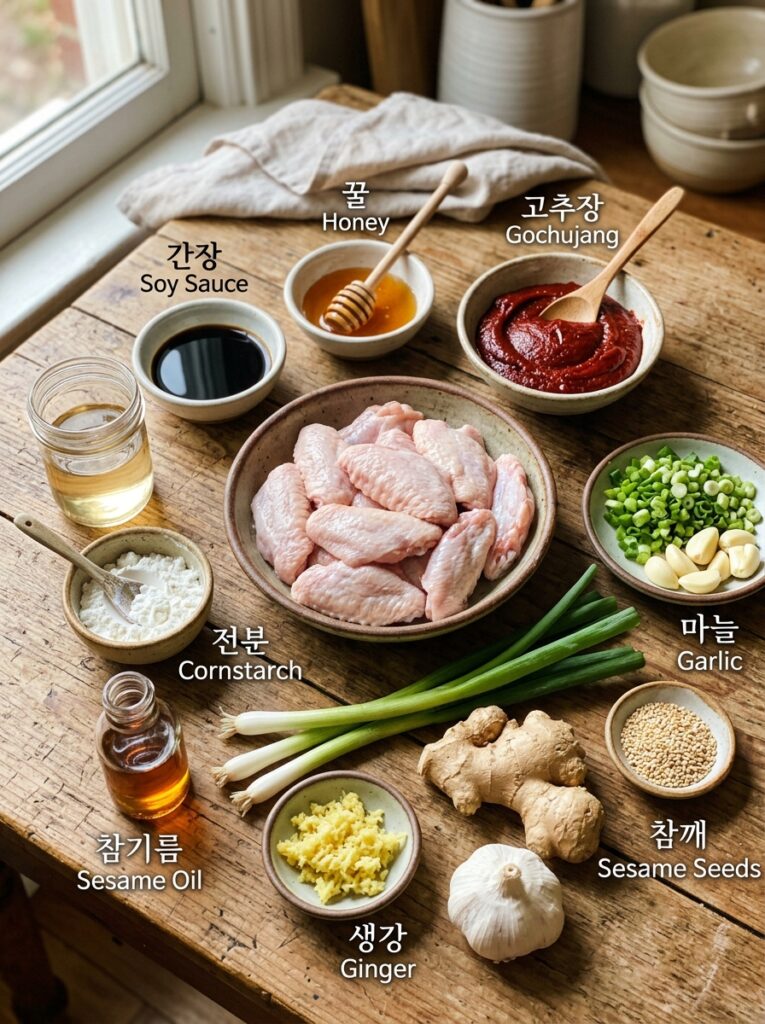 Korean fried chicken wings sweet spicy 13 Ingredients for Korean fried chi… 202606111722