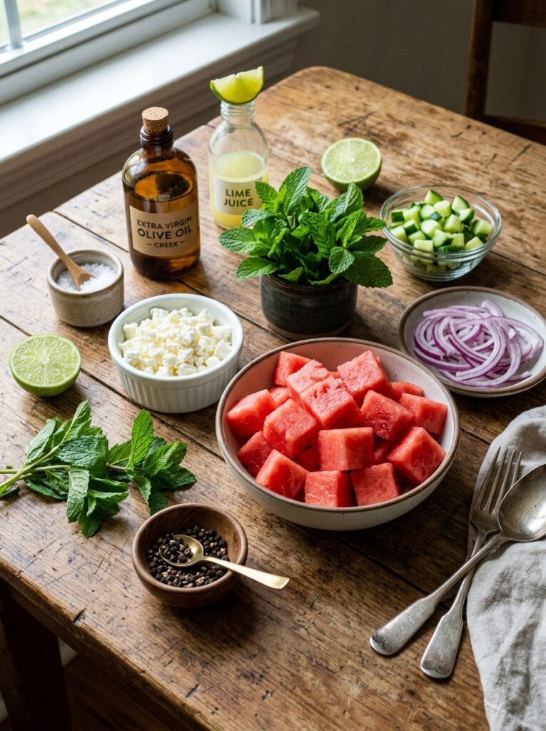 mediterranean watermelon feta mint salad recipe 13 Ingredients for Mediterranean salad 202605052026