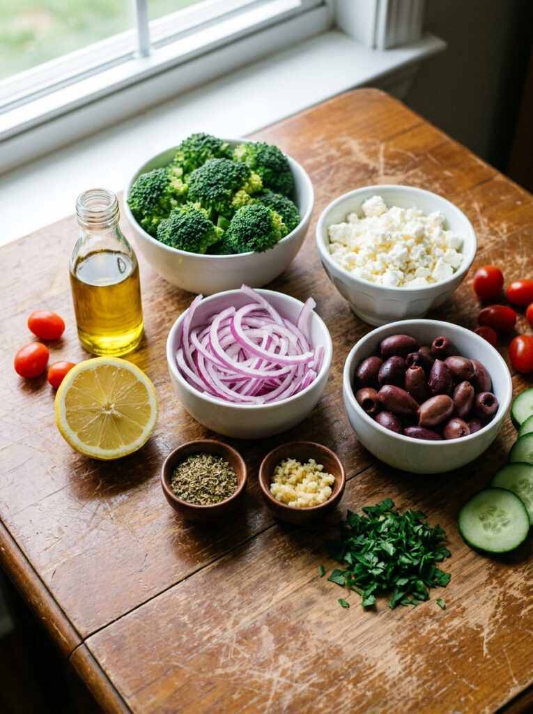 Ingredients for Mediterranean salad 202605131734