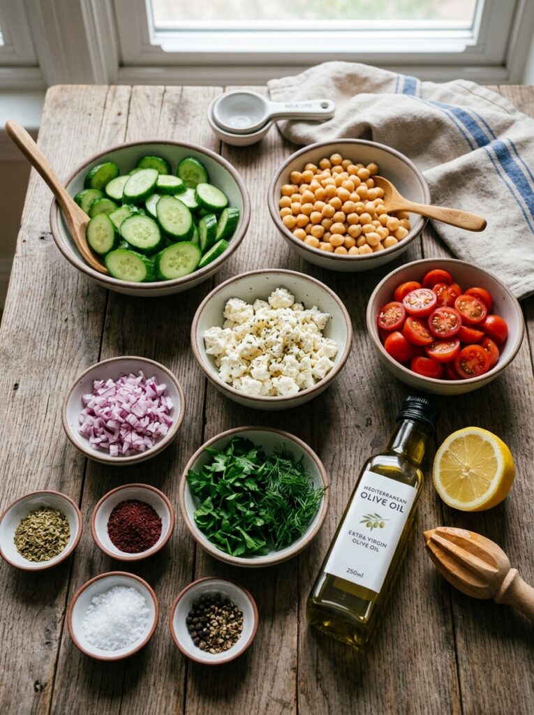 Ingredients for Mediterranean salad 202605311552