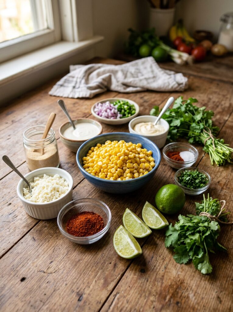 Mexican street corn elote cup 13 Ingredients for Mexican street corn 202606121439