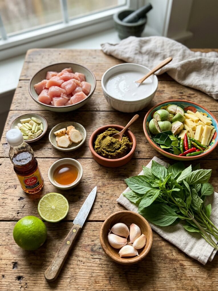 Thai Green Curry Chicken Coconut: Authentic Homemade Recipe 13 Ingredients for Thai green curry 202606111739