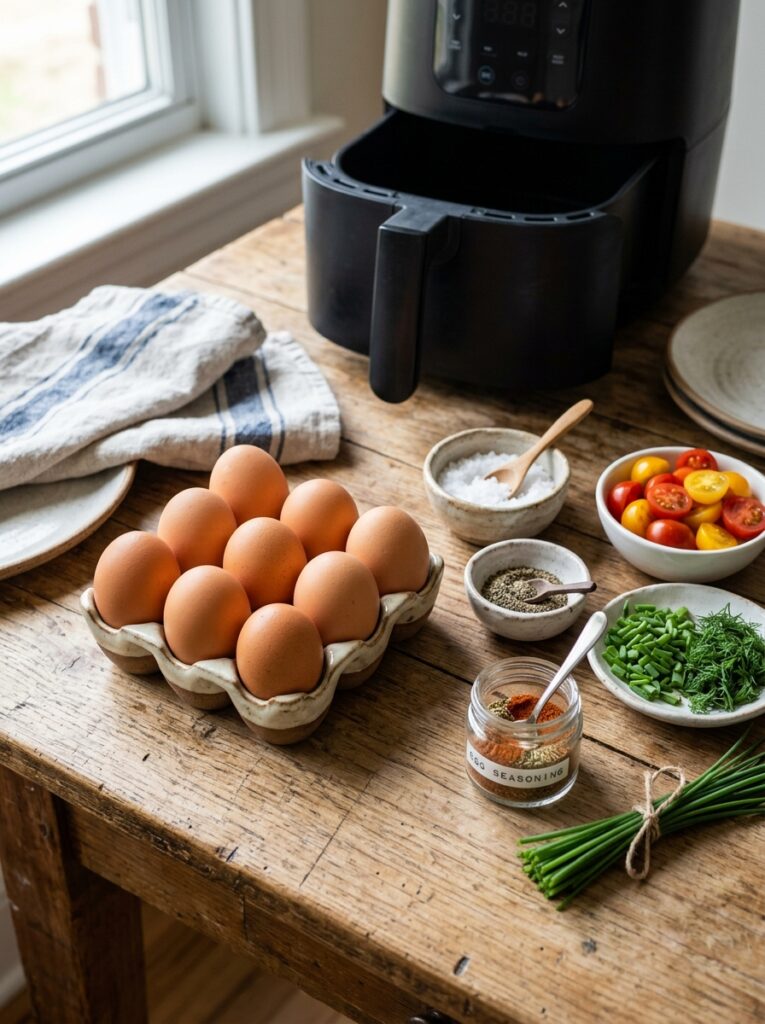 Air fryer hard boiled eggs 13 Ingredients for air fryer eggs 202606102034