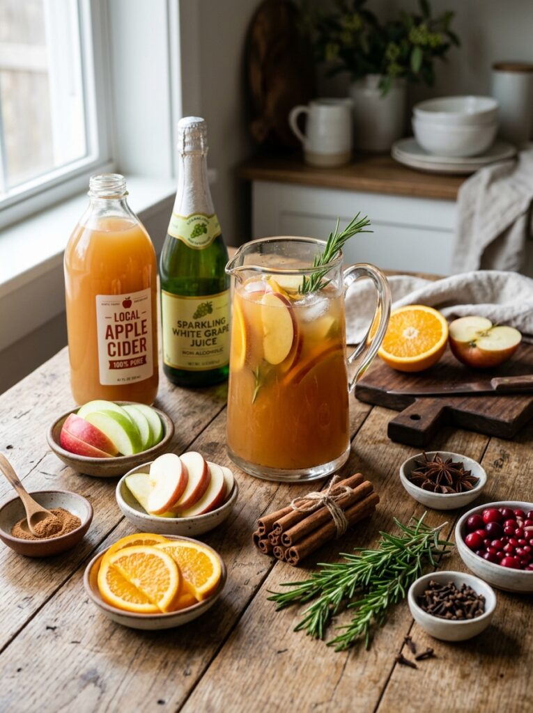 Apple cider sangria mocktail 13 Ingredients for apple cider sangria 202606071900
