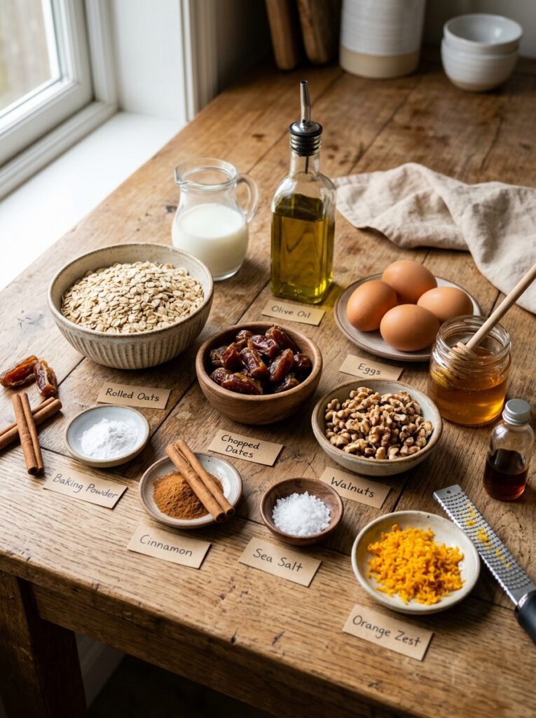 Mediterranean Date Walnut Baked Oats Recipe 13 Ingredients for baked oats recipe 202605142231