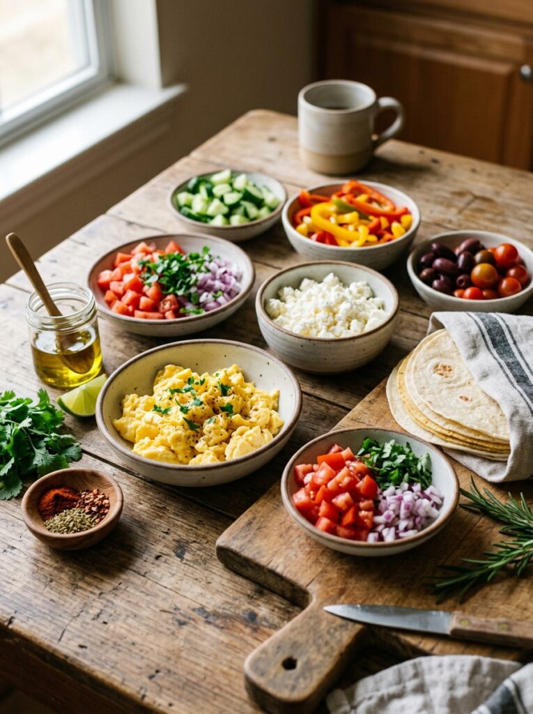 Ingredients for breakfast tacos 202605032158