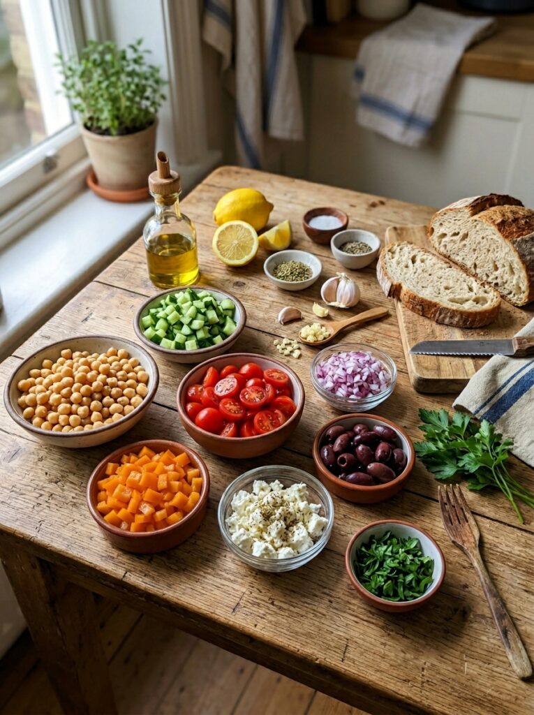 Mediterranean Chickpea Chopped Salad Sandwiches Recipe 13 Ingredients for chickpea salad s… 202605291437