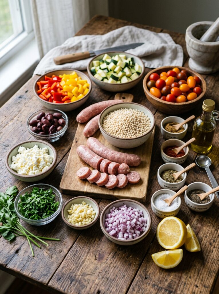 Mediterranean Turkey Sausage Couscous Bowls Recipe: A Flavorful, Healthy Meal 13 Ingredients for couscous bowls r… 202605221914