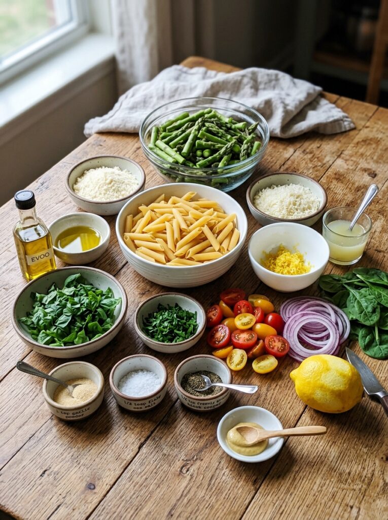 Zesty Lemon Parmesan Asparagus Pasta Salad: The Ultimate Fresh and Flavorful Summer Dish 2 Ingredients for lemon pasta salad 202606051708