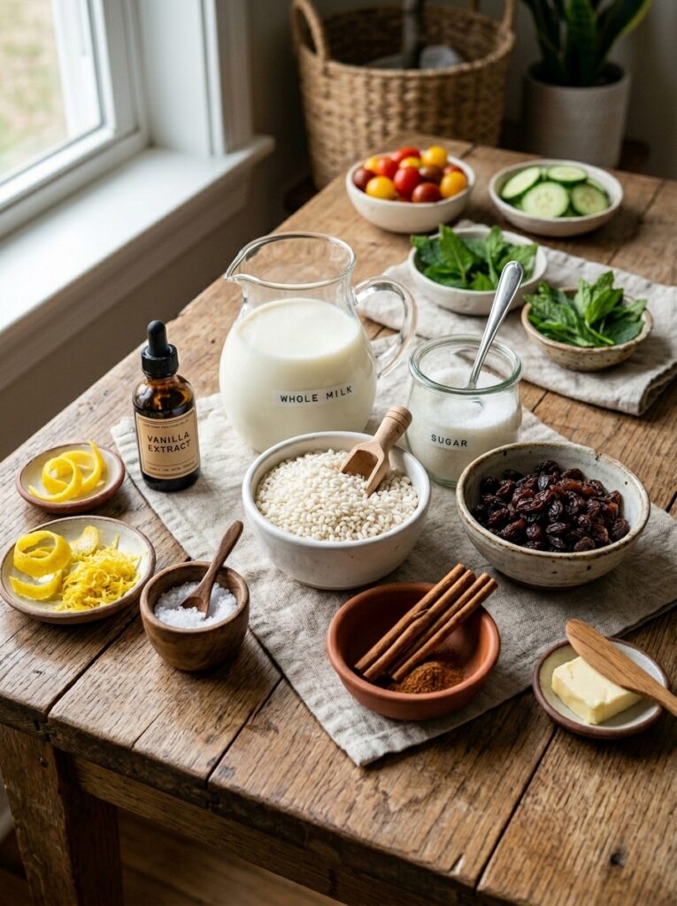 Mediterranean Breakfast Rice Pudding with Cinnamon and Raisins Recipe 13 Ingredients for mediterranean br… 202605182320