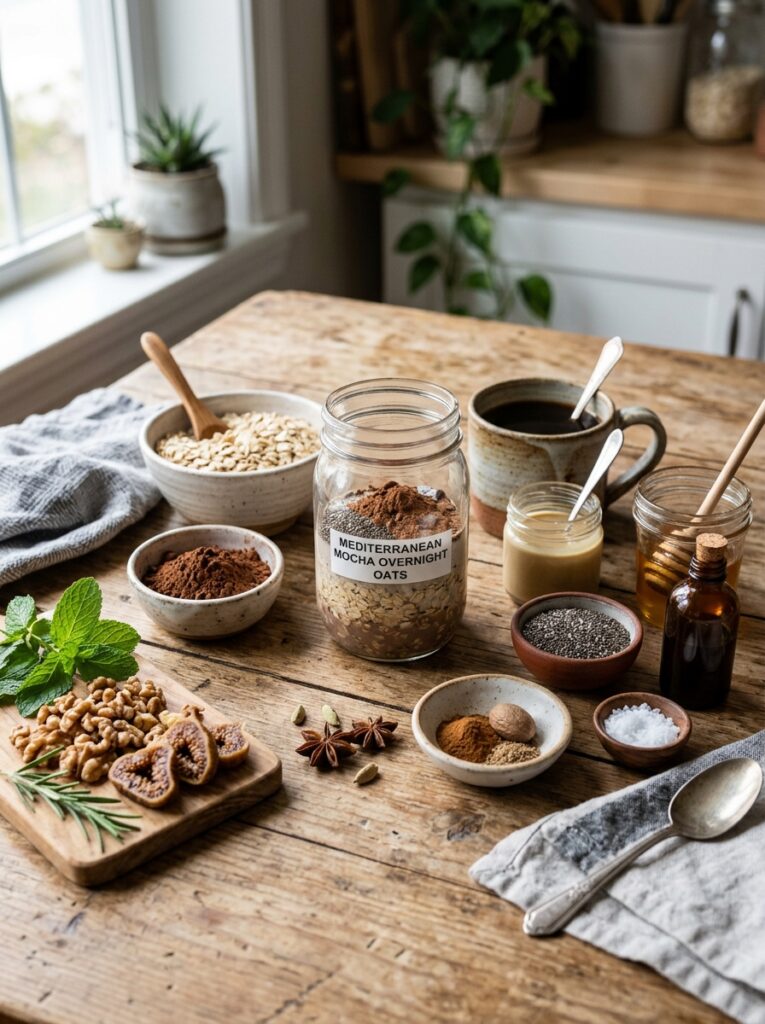 Mediterranean Mocha Overnight Oats with Tahini Recipe: A Creamy, Healthy Breakfast 13 Ingredients for mocha oats recipe 202605241531