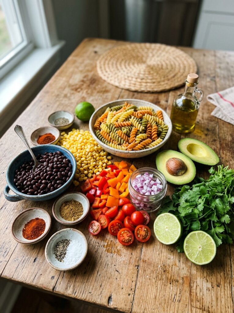 Spicy Southwest Corn and Black Bean Pasta Salad: A Flavor-Packed Recipe 13 Ingredients for pasta salad 202606031802