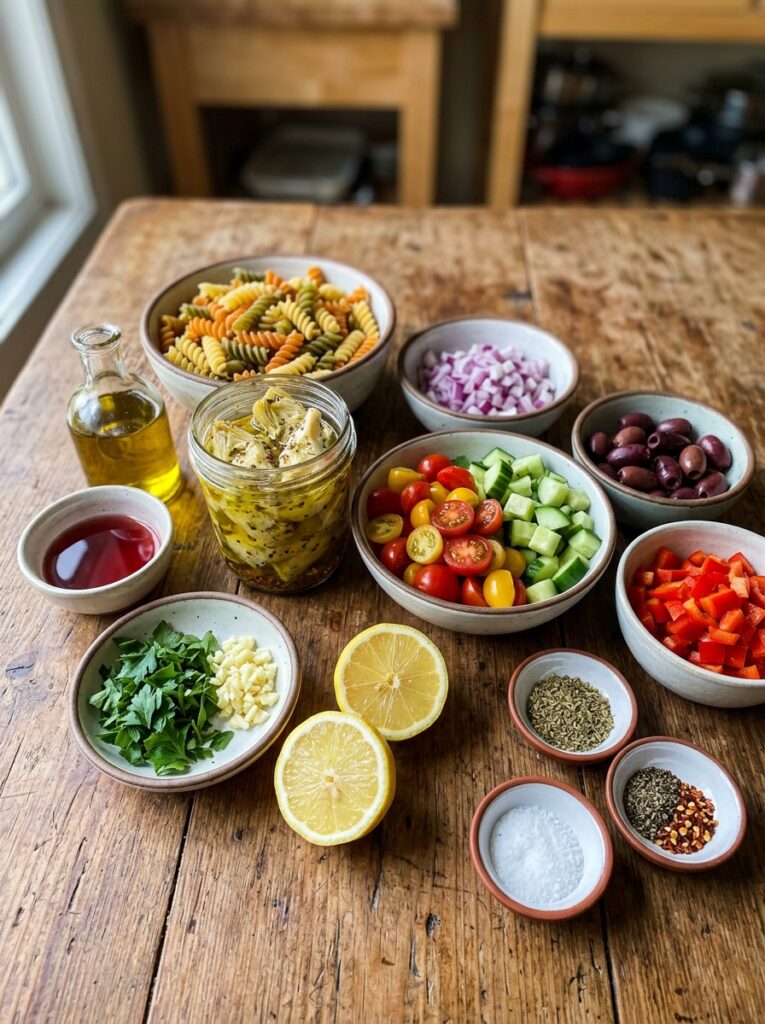 Ingredients for pasta salad arra… 202606041738