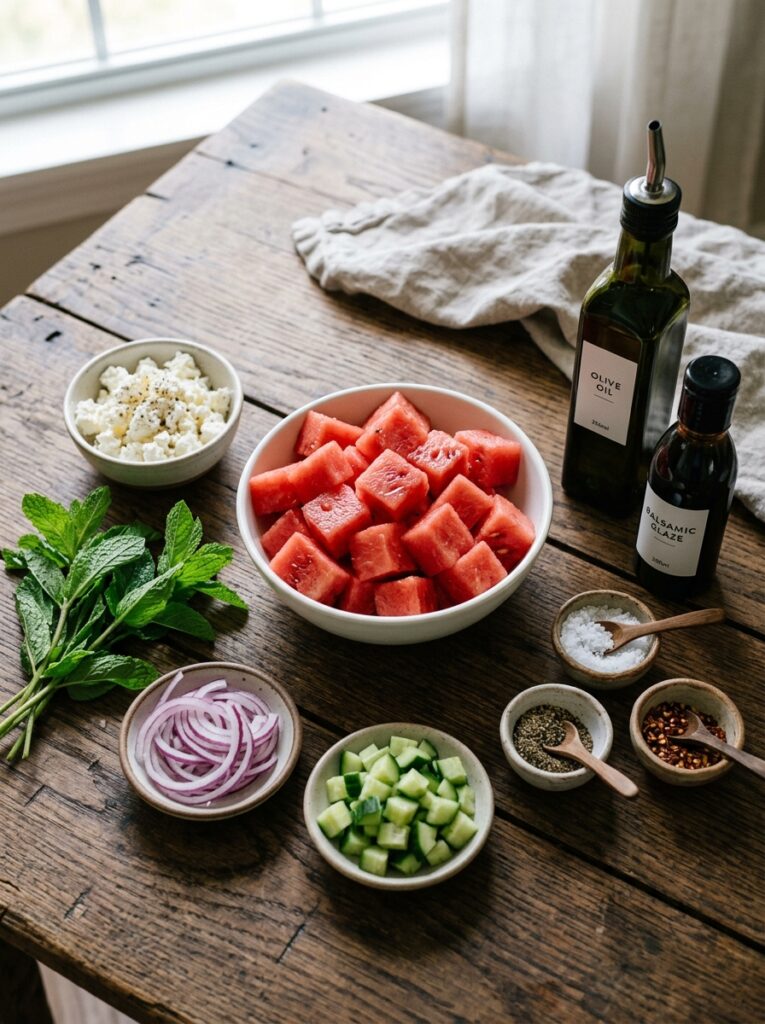 Watermelon Feta Mint Salad Balsamic: Refreshing Summer Recipe 13 Ingredients for watermelon feta … 202606091700