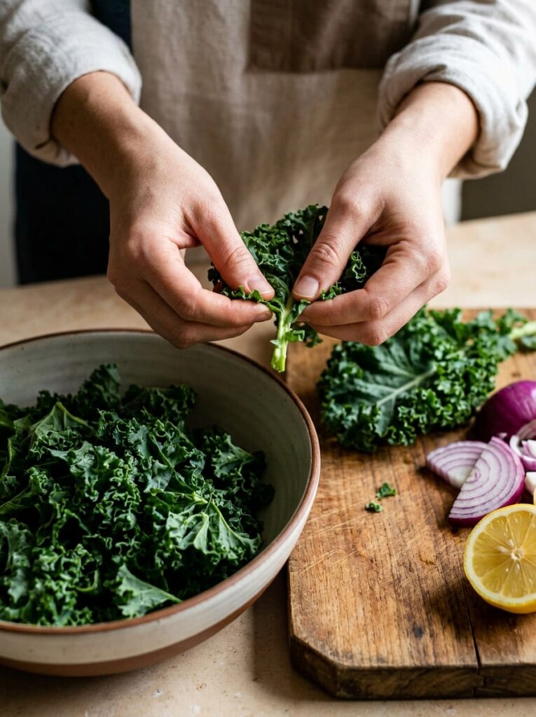 Mediterranean Kale Chickpea Caesar Salad Recipe 3 Kale chickpea caesar salad recipe 202605052002 1