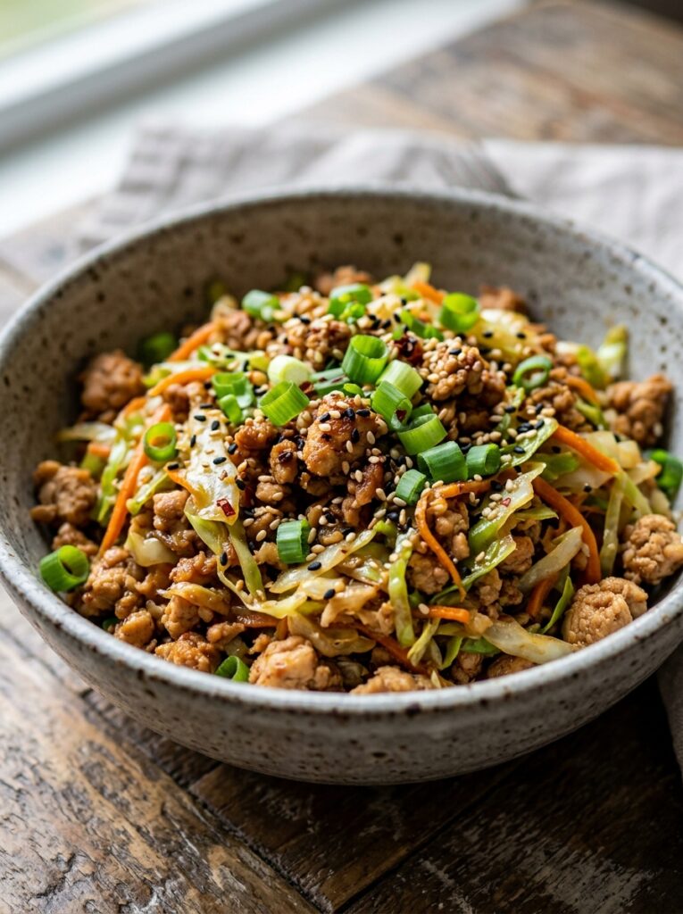 Keto egg roll in a bowl 12 Keto egg roll bowl recipe 202606081757