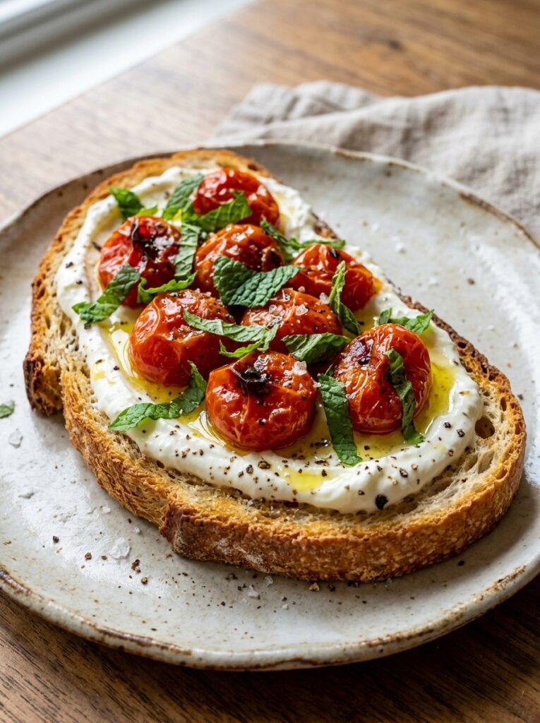 Labneh toast with tomatoes 202605042205