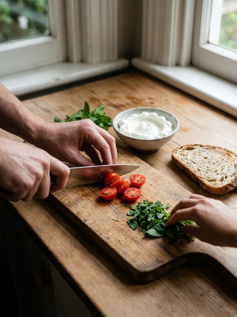 Labneh toast with tomatoes 202605042207