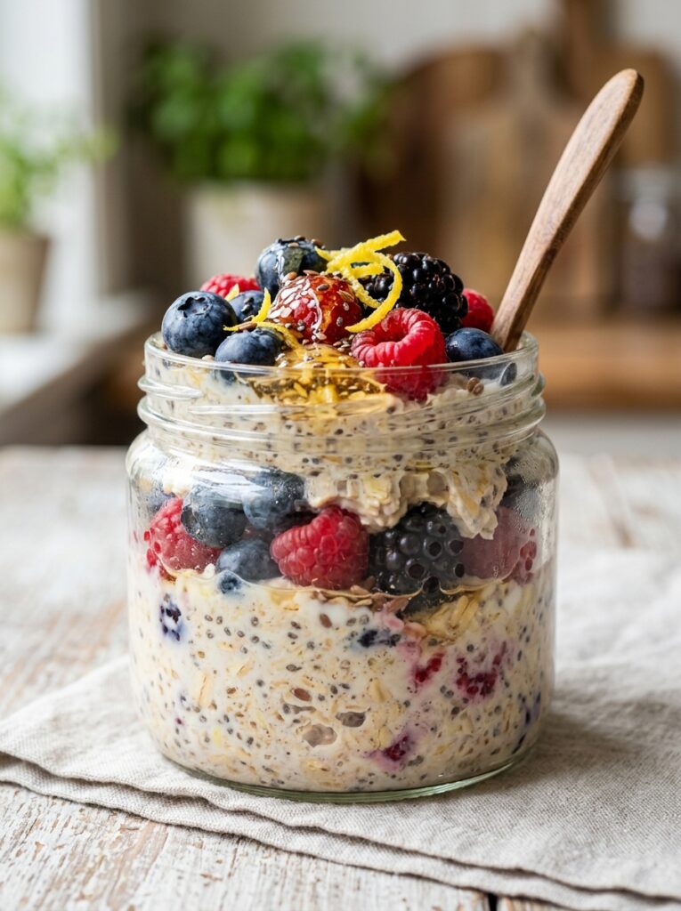 Mediterranean Lemon Berry Overnight Oats Recipe 12 Lemon berry overnight oats 202605171651